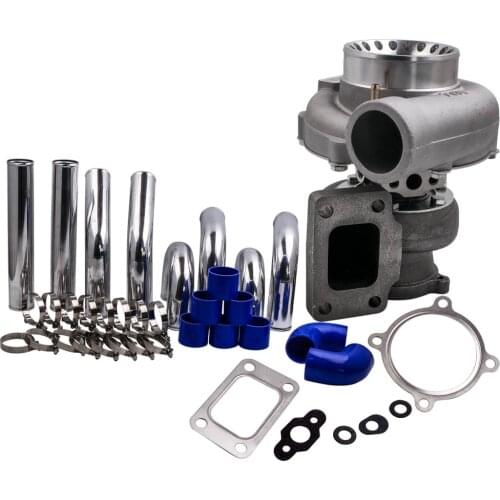 Universal GT35 GT3582 Turbo Compressor For All 4/6 CYL 3.0L-6.0L + 3" 76mm Intercooler Pipe Turbocharger Turbine