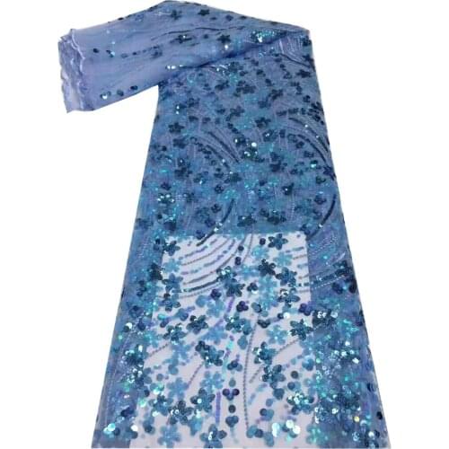 African Net Sequins Lace Fabric 2021 High Quality Lace Material Embroidered Nigerian Tulle Lace Fabrics For Sewing cd66-404