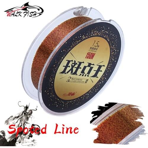 WALK FISH Fishing Line 150m Super Strong Nylon Spotted Fishing Line 3D Invisible Camouflage Nylon Fishing Line Japan Fish Wire