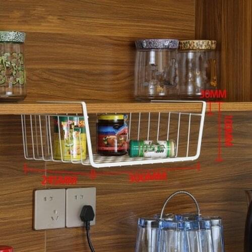 Iron Wardrobe Storage and Tidy Storage Racks Desktop Partitions Hanging Baskets Bed Racks Wall Shelf