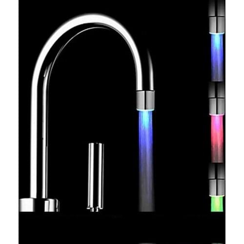 1pc Luminous Faucet Connector Water Tap LED Color Changing Light Faucet Aerator ABS Material M24*1 Thread Extension Adapter