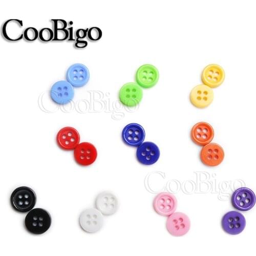 1000pcs 10mm Colorful Resin 4 Holes Mini Tiny Round Buttons For DIY Craft Sewing Scrapbook Baby Apparel Decoration Accessories
