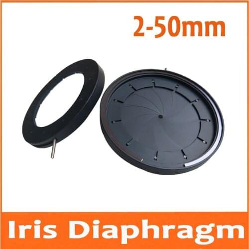 20pcs 2-50mm Light Regulator Zoom Optical Iris Diaphragm Aperture Condenser with 11 Blades for Digital Camera Microscope Adapter
