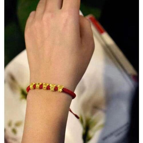 2020 New Year Mascot Five Fortunes Mouse Bracelet for Women Fashion Bracelet Jewelry Red String Bracelet Attract Wealth Luck