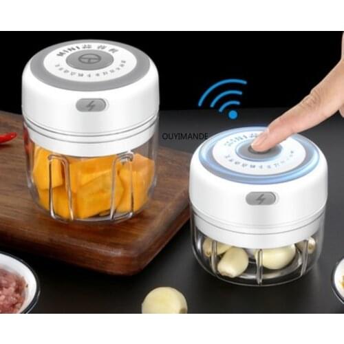 250ml Mini Electric Garlic Grinder Portable Food Crusher Mincer Seasoning Masher Spice Electric Mashed Garlic Kitchen Tools