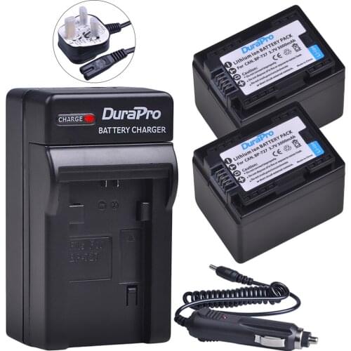 3000mAh BP-727 Battery + US/UK USB Single Charger for Canon BP-709 BP-718 BP-727 BP-745 BP709 BP718 BP727 BP745 HF406 R306 R32
