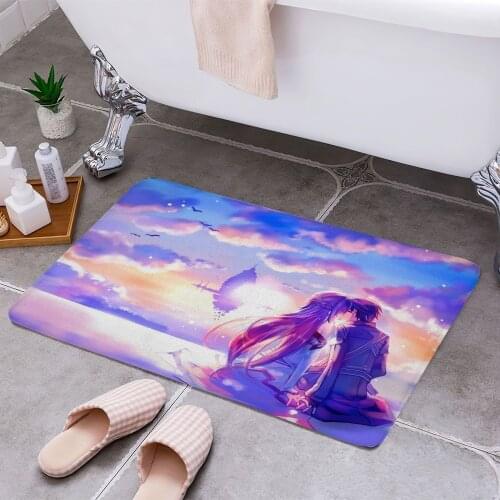 Sword Art Online 3D Print Doormats Rectangle Non-Slip DoorMat Bedroom Kitchen Entrance Print Door rugs Dropshipping