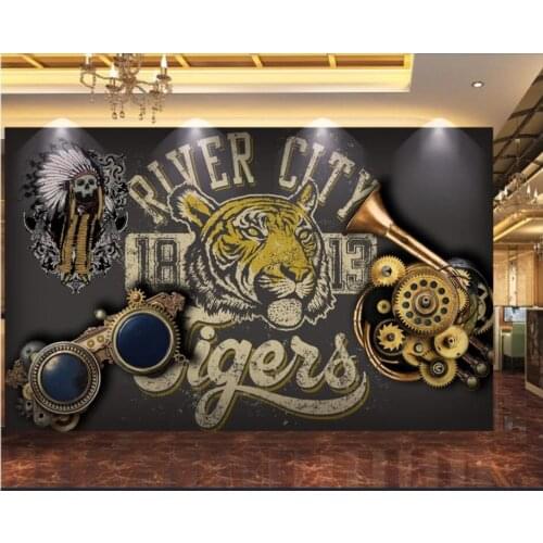 3d wall murals wallpaper for living room Gear metal nightclub bar tooling background home decor photo wallpaper for walls 3 d