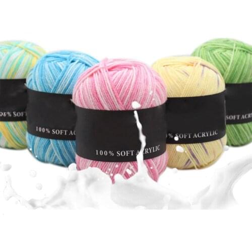 50g Durable Triple Brands Knitting Crochet Milk Cotton Soft Baby Wool Yarn Lot for Hand Knitting Crochet Yarns Warm Cardigan