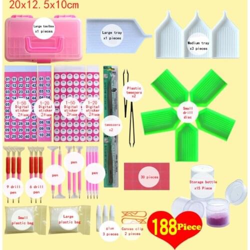 Kexinzu Diamond Embroidery Accessories 5D DIY Diamond Painting Cross Stitch Tools Full Kits Rhinestones Boxes Cases