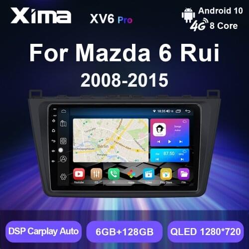 XIMA Pro Android 10 DSP 2 din dvd Auto Carplay Car Radio Multimedia Video Player For Mazda 6 GH 2007 - 2012 WIFI Navi GPS