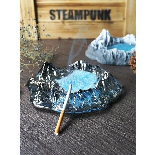 Cement concrete snow mountain ashtray diffuser aromatherapy creative personality Nordic style home decoration ornaments