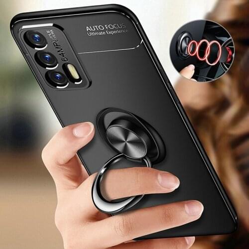 For Realme GT Neo 6 6S 7 8 Pro 6i C3 C11 C15 C20 C21 Cover Luxury Ring Phone Case For OPPO A54 A74 A94 Car Holder Silicone Case