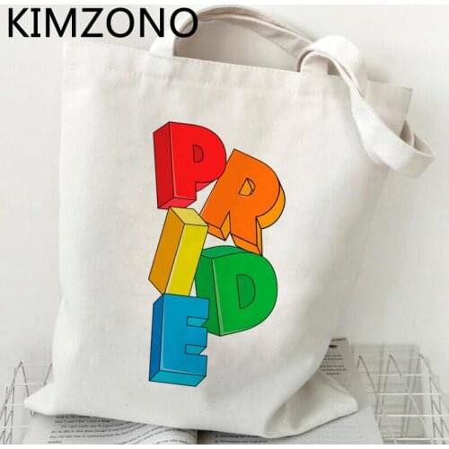 Lgbt shopping bag cotton reusable shopper shopper grocery bag sacola bolsa compra shoping jute sac toile
