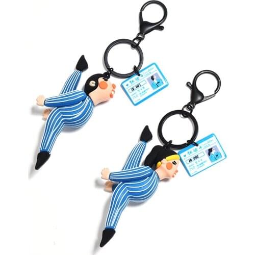 Cartoon Splits Key Buckle Pendant Couple Key Chain Ring Bag Hanging Fashion Jewelry Key Chains Gifts for Boys