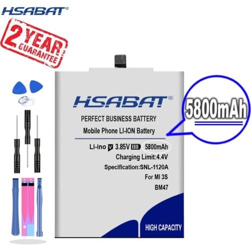 New Arrival [ HSABAT ] 5500mAh BM47 Replacement Battery for Xiaomi Redmi 3 3S 3X for Xiao mi Hongmi Redmi 4x