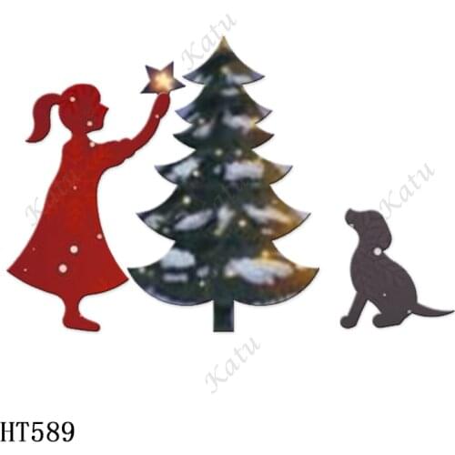 Christmas girl Cutting dies - New Die Cutting And Wooden Mold,HT589 Suitable For Common Die Cutting Machines On The Market
