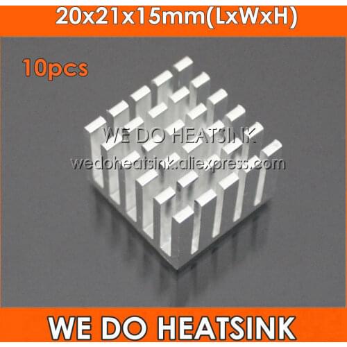 WE DO HEATSINK 10pcs 20x21x15mm High Power CPU Aluminium Radiator Heatsink For Plastic IC Packages and PCB