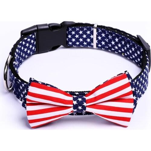 Dog Tie Adjustable Ties for Dogs Cats Pets Accessories Dog Cat Stripe Plaid Bow Tie Collar Pet Supplies