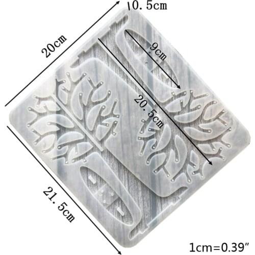 Christmas Tree Earrings Display Shelf Epoxy Resin Mold Pendant Necklace Showing Stand Rack Decorations Silicone Mould DIY Crafts