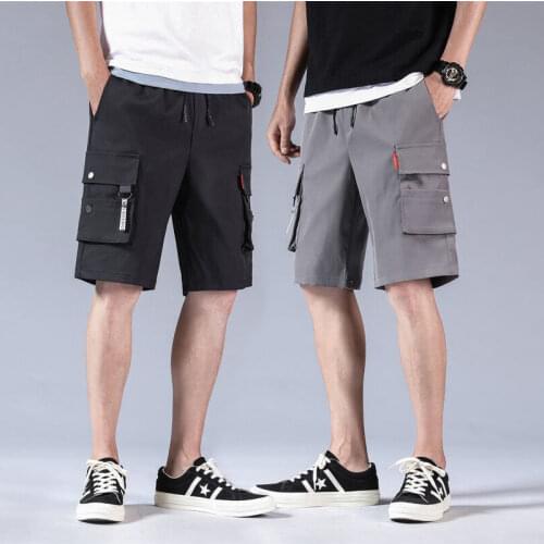 Summer Mens Shorts Korean Fashion Streetwear Trend Harem Shorts Men Casual Men Clothing Elastic Waist Jogger Sweat Shorts Men