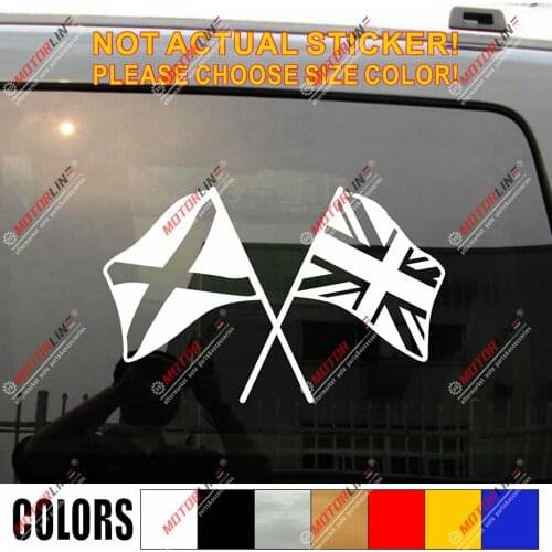 Scotland England Saltire Union Jack Flag Decal Sticker Scottish Car Vinyl
