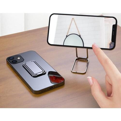 Foldable Mobile Phone Stand Back Ultra Thin Phone Ring Holder Multi Angle Portable For Desk Metal Finger Kickstand