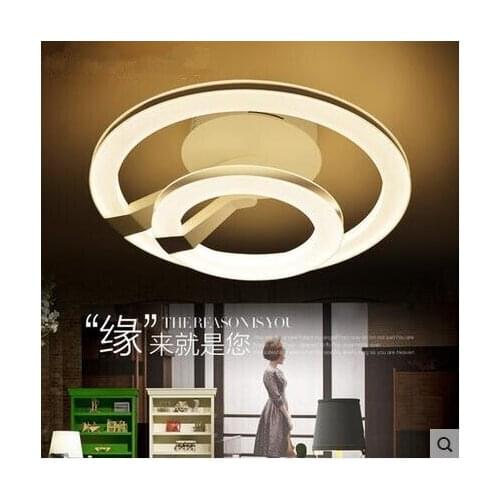 LED Ceiling Lights Acrylic art circle sitting room dining-room study bedroom absorb dome light free shipping Ceiling Lamp