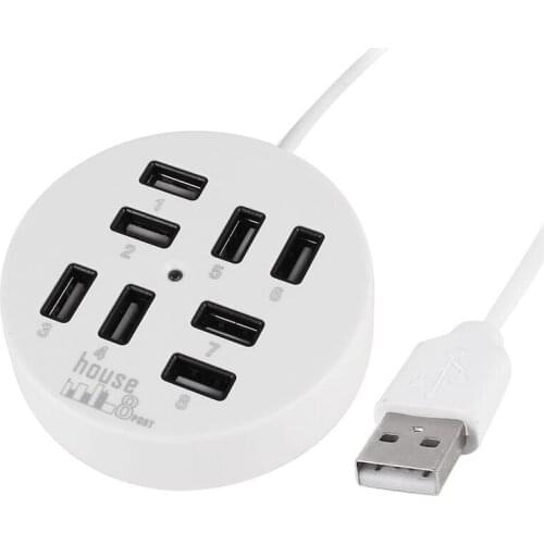 Universal 8 Port USB Hub High Speed Data Transfer External USB 2.0 Splitter hub Expander Laptop Computer Accessories