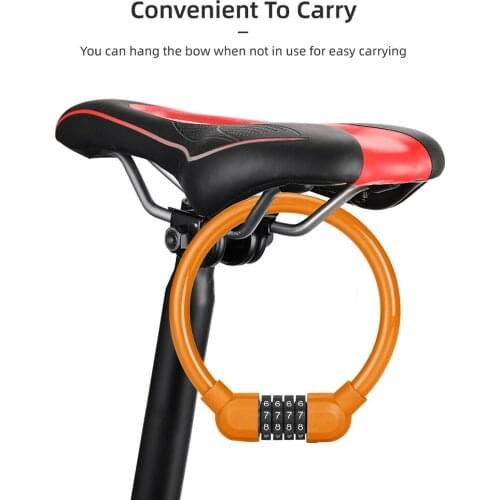 Cycling Security 4 Digit Combination Password Bike Bicycle Cable Chain Lock With Anti-Theft Combination Password For Bike