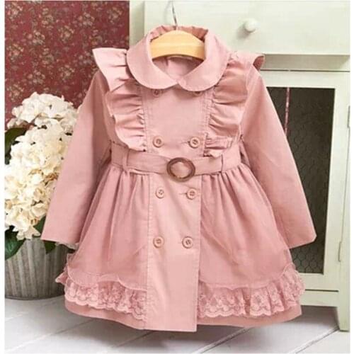 Baby Girls Windbreaker 2019 Spring Jackets For Girls Trench Coats and Raincoats Coat Children Outerwear For 2-7Yrs Girls Clothes