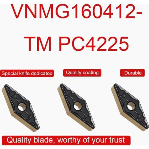 10PCS Carbide Inserts VNMG160412-TM PC4225 Original High Quality VNMG 160412 Blade Metal Lathe Tool Cutting Machine