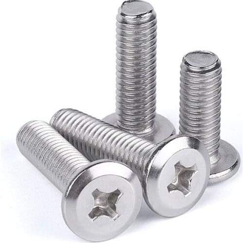 Environmental protection 304 stainless steel m5m6m8 inclined flat head screw tableware shelf combination bolt,200 in a bag