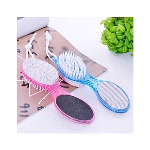 1PC Foot Care Tool 4in1 Foot Pumice Stone Dead Skin Remover Brush Pedicure Grinding Tool Random Color Hot Selling