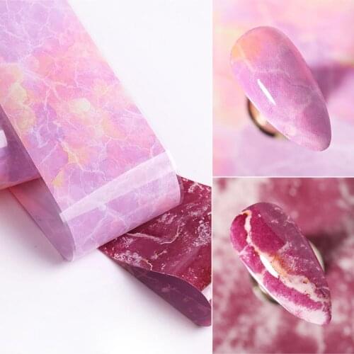 1pcs Transfer Nail Art Foils Holographic Sky Paper Marble Shining Classic Design Slider Starry Paper DIY Manicure Decorations