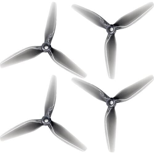 2Pairs HQPROP Ethix S5 5040 5X4X3 3-Blade PC Propeller Gray for RC FPV Racing Freestyle 5inch 4S 6S Drones DIY Replacement Part