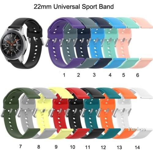200pcs 22mm Sport Band for galaxy watch 46mm Silicone Strap for amazfit GTR 47mm pace for Huawei GT 2e Smart watch band bracelet