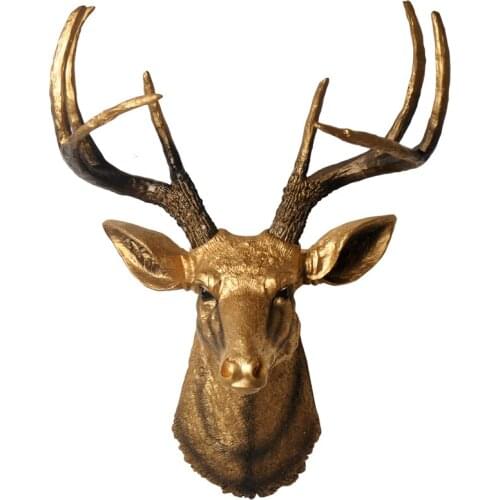 2020 Home Decoration Accessoriesthree Deer Head Hanging Wall Mural Animal Furnishing European Style Of The Ancient Ornament