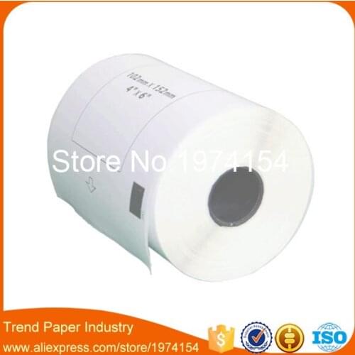 3 Refill Rolls Generic DK-11241 Label Diameter 102mm*152mm 200Pcs Compatible for Brother Label Printer White Paper DK-1241