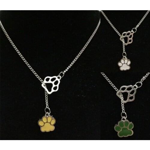 50cm Chain Summer style Fashion Vintage Dog/Cat Claw&"Enamels Cat/Dog Claw"Charms Pendant Statement Necklace Gift X47