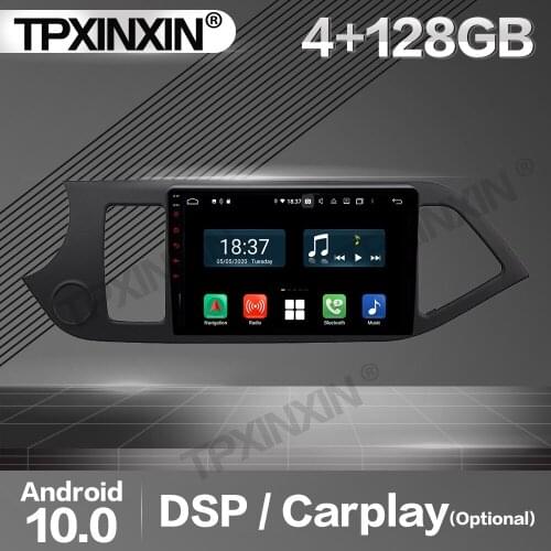 128G Carplay Car Radio 2 Din Stereo Receiver Android For Kia Picanto Morning 2012 2013 2014 2015 GPS Navi Player Audio Head Unit