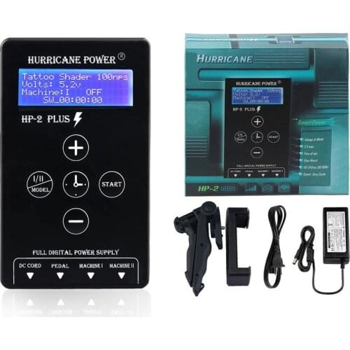 Professional HP-2 PLUS Tattoo Power Supply For Tattoo Machines Touch Screen Source Digital LCD Makeup Dual Tattoo Power Supplies