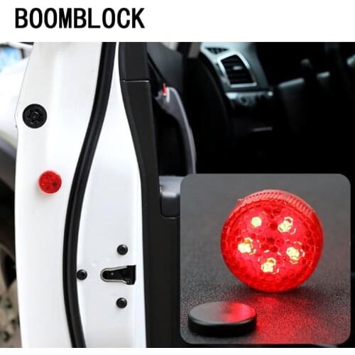 BOOMBLOCK 2pcs car opening door warning light LED universal For Mercedes W204 W210 AMG Benz Bmw E36 E90 E60 Fiat 500 Volvo S80
