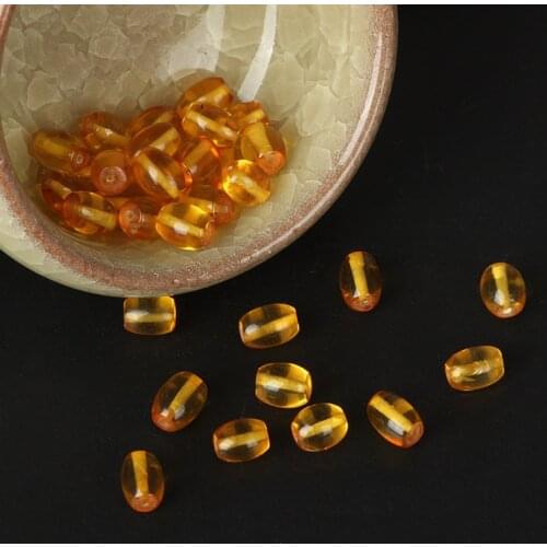 10PIECES AMBER YELLOW egg for DIY 3-5mm jewelry making 6mm loose beads FPPJ wholesale beads nature gemstone