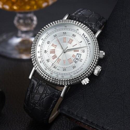 YAZOLE Watches Men Business Waterproof Date Watch For Men Luxury Casual Men Watch Gift For Husband With Watch Box Montre Homme