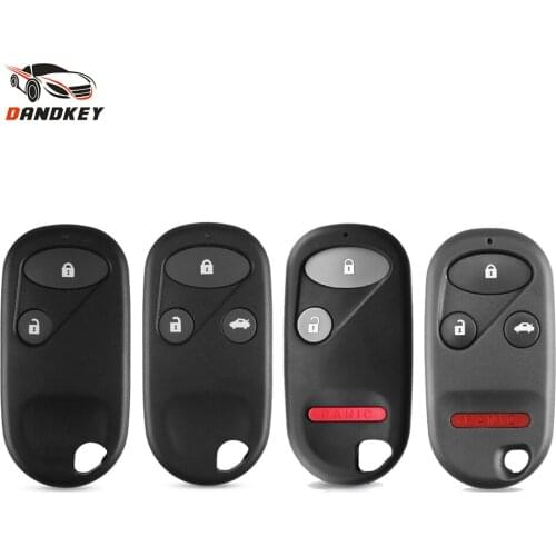 Dandkey Keyless Entry Replacement Remote Key Fob Case Shell 2/3/4 Buttons For Honda Accord Civic CRV Jazz S2000 Fit Odyssey