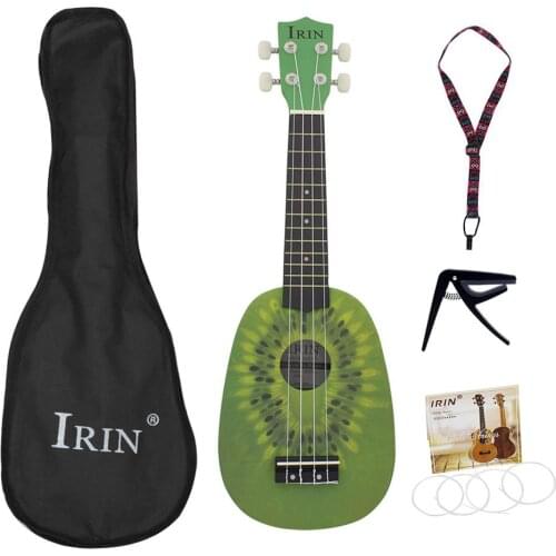 Mounchain 21in Cute Ukuleles Kiwi Shape Handmade Carving Dapper Beginners Concerts Ukuleles