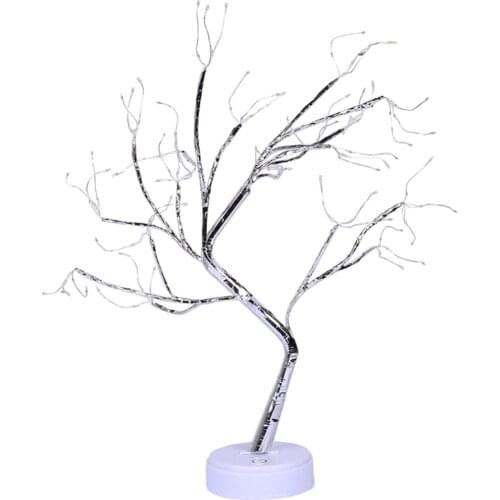 DIY Creative Copper Wire Tree LED Night Light Bedroom Home Decor