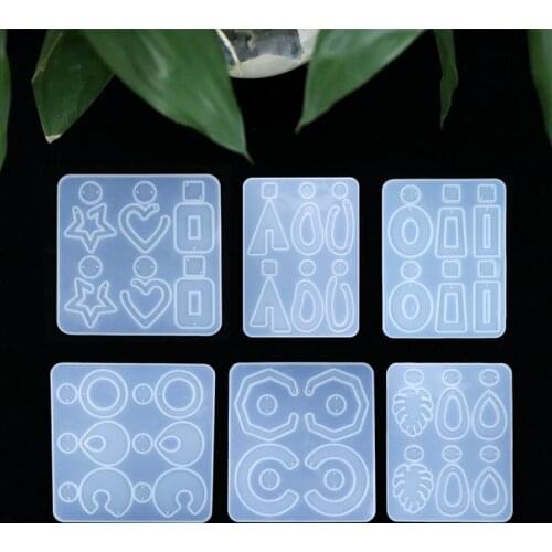 Crystal Resin Mold Geometric Irregular Earring Necklace Mould Pendant Making Tool DIY Craft