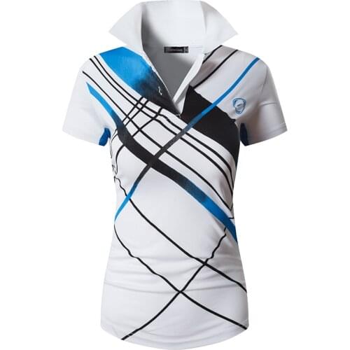Jeansian Womens Casual Designer Short Sleeve T-Shirt Tee Shirts Tshirt Golf Tennis Badminton SWT272 White